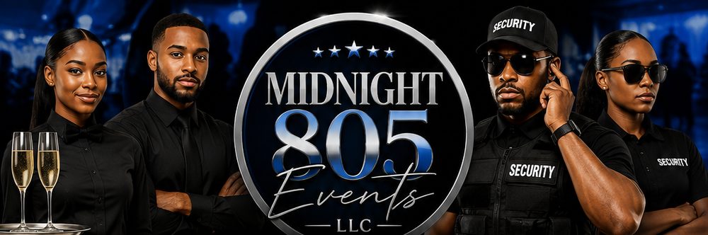 Midnight 805 Events staff: servers and security team
